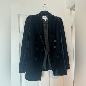 Zendaya velvet wide leg, blazer suit set